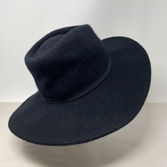 Brixton Ashley Felt Hat Black Wool One‎ Size Womens Festival Boho - Picture 5 of 11